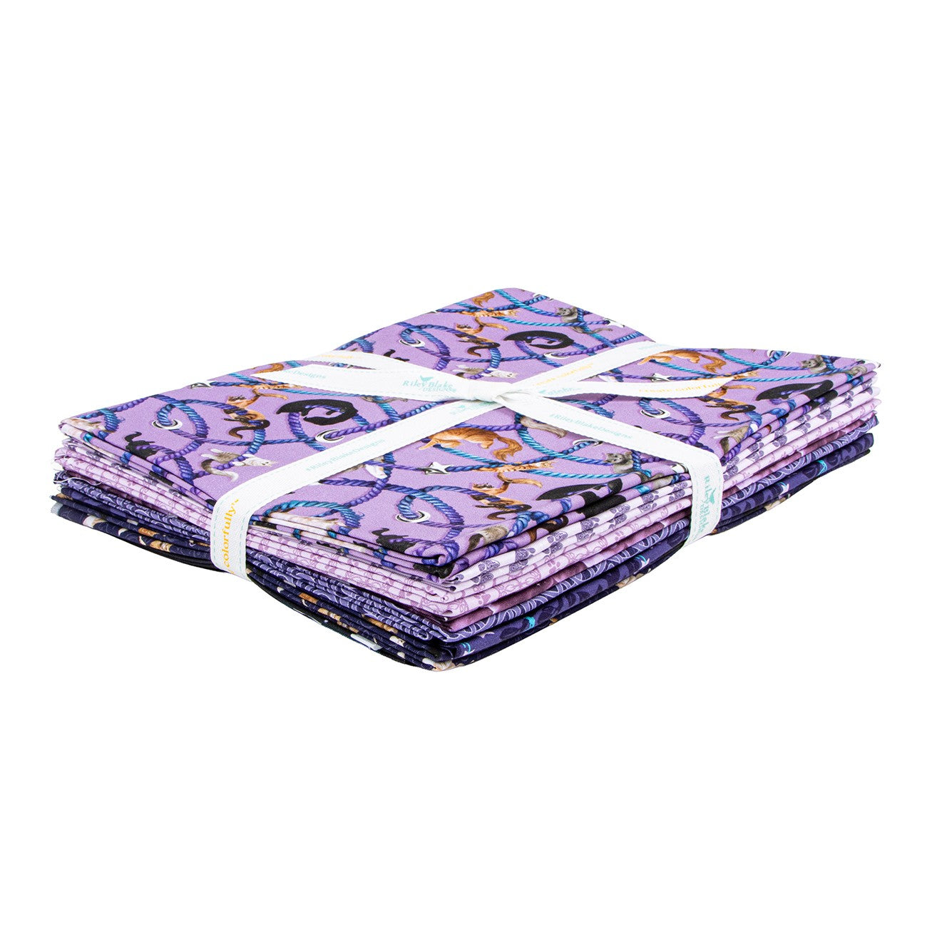 Celtic Cats 1 Yard Bundle Lilac, 8 Pcs.