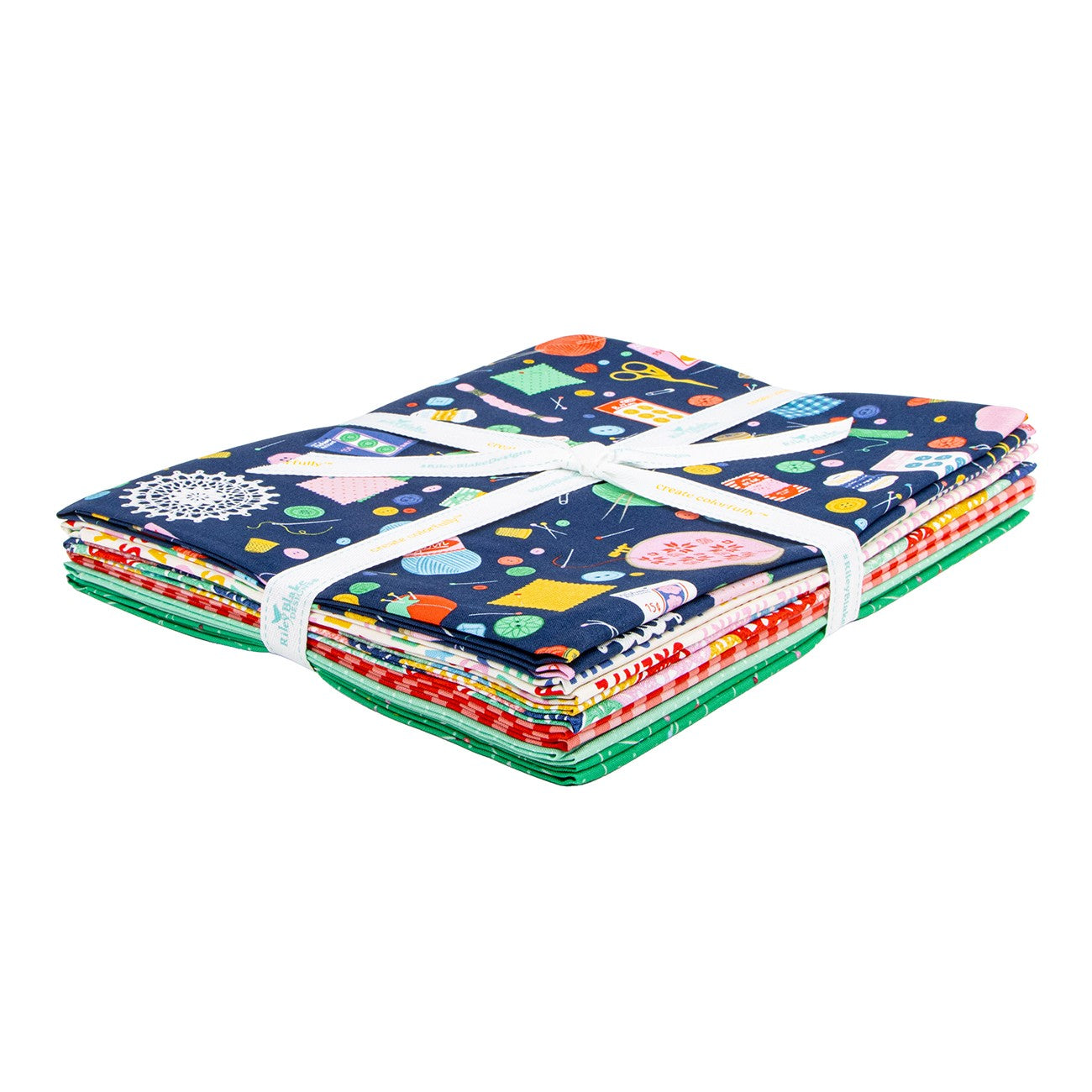 Hand Made 1 Yard Bundle Navy, 6 Pcs.