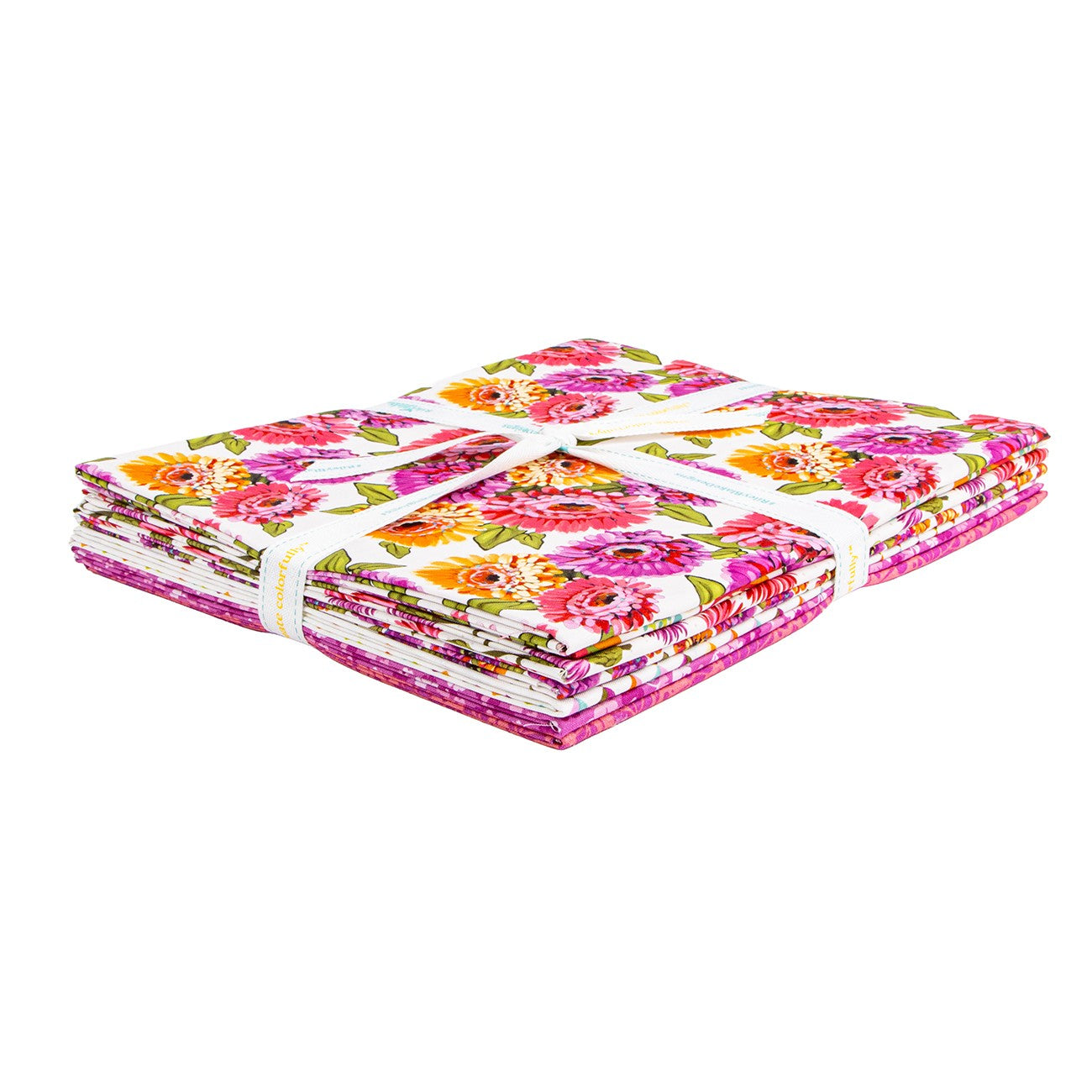 Zinnias 1 Yard Bundle White, 7 Pcs.