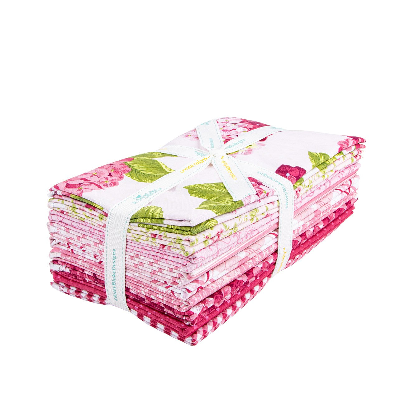 Hydrangeas in the Garden 1 Yard Bundle Pink, 9pcs
