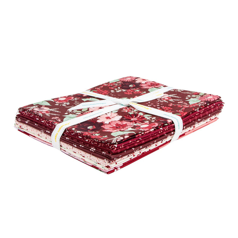 Love You Always 1 Yard Bundle Burgundy, 8 Pcs.