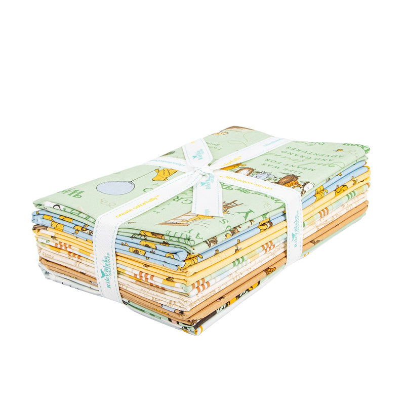 Winnie the Pooh 1 Yard Bundle Green, 7 Pcs.