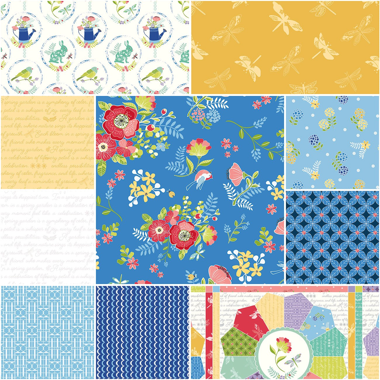 Awakening 1 Yard Bundle Azure, 10pcs