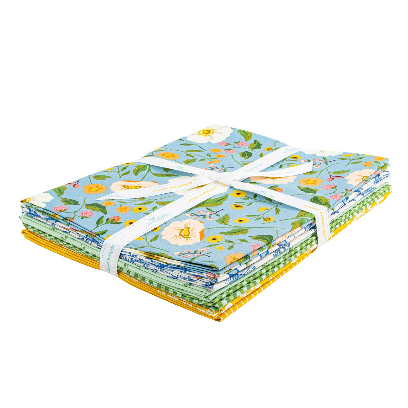 Virginia Rose 1 Yard Bundle Blue, 7pcs
