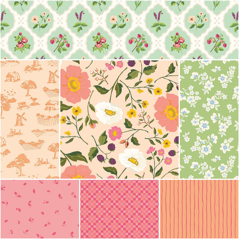 Virginia Rose 1 Yard Bundle Shell, 7pcs