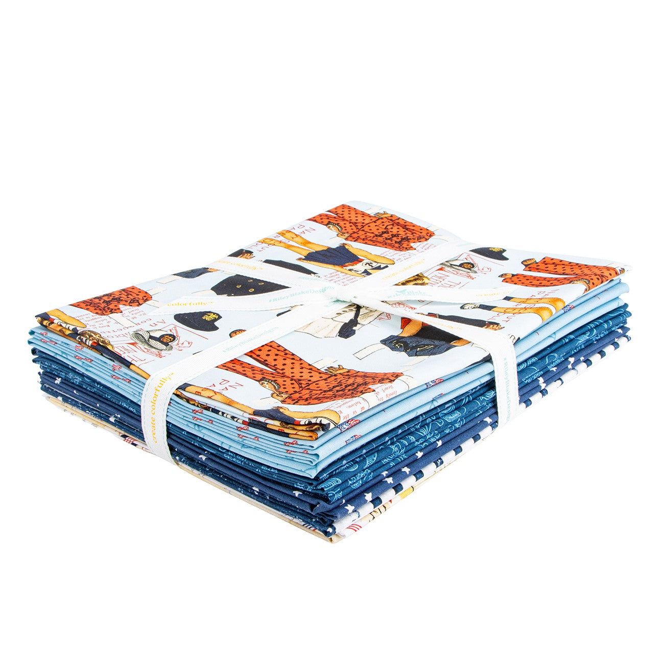 Sew America 1 Yard Bundle Blue, 10pcs
