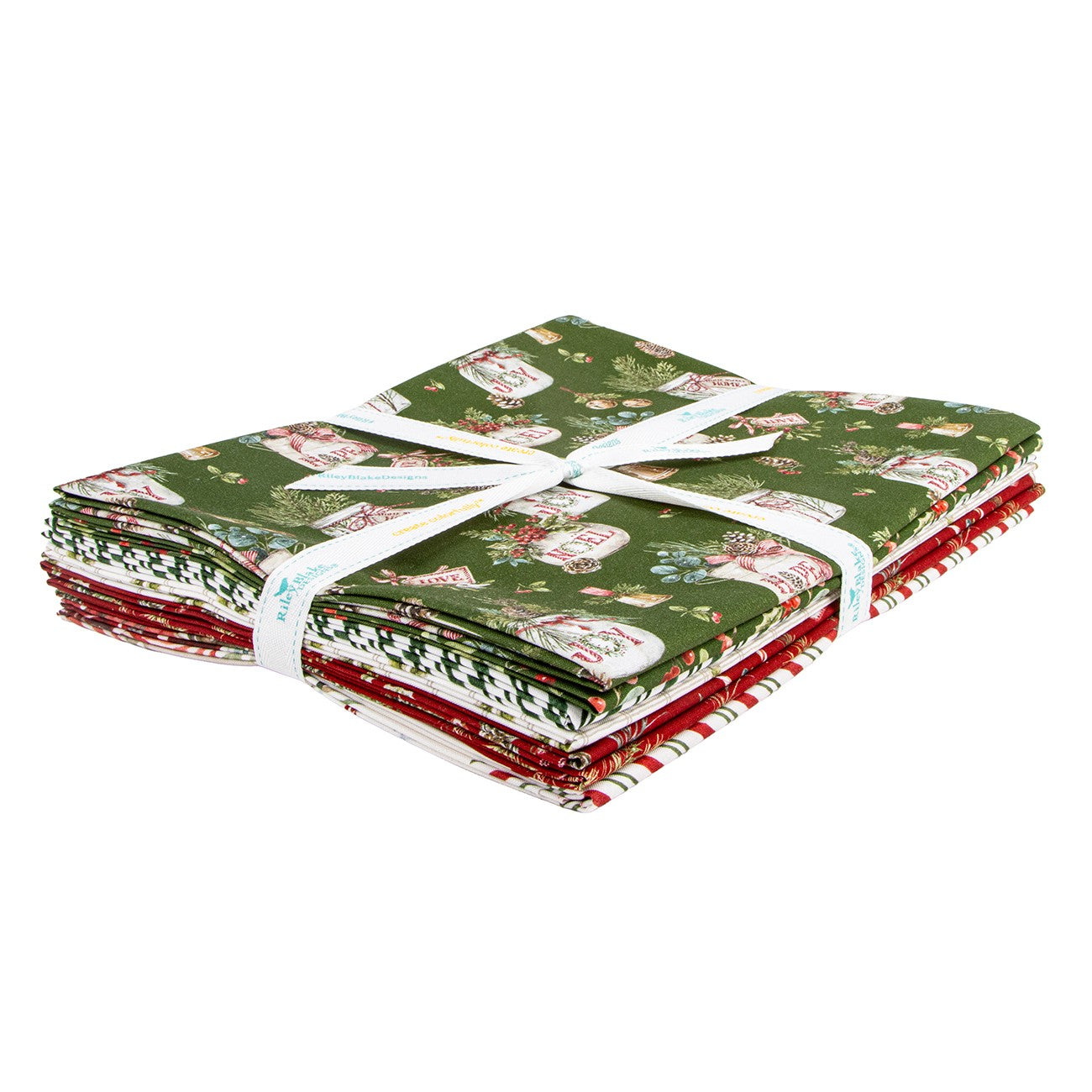 Holiday Spirit 1 Yard Bundle Green, 7pcs
