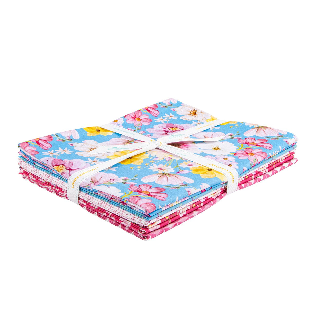 Painted Petals 1 Yard Bundle Blue, 7pcs