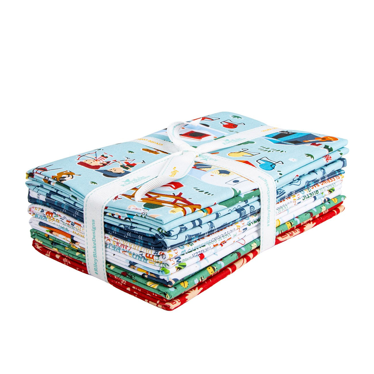 Happy Haven 1 Yard Bundle Aqua, 7pcs
