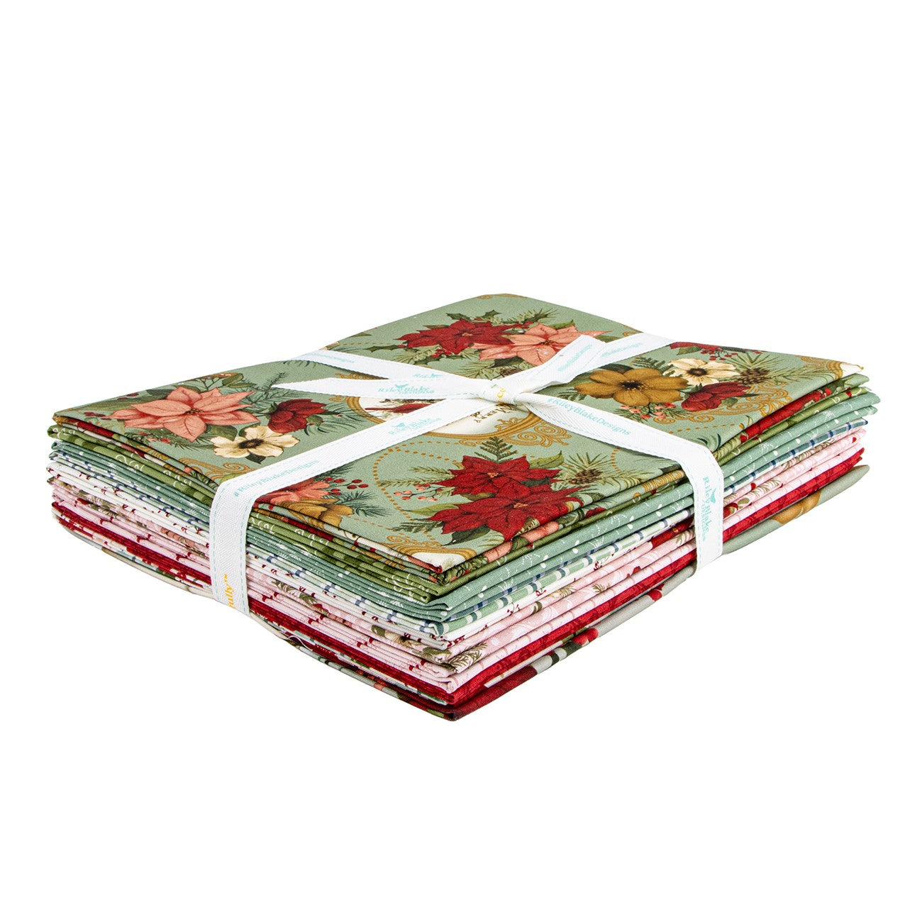 Christmas Greetings 1 Yard Bundle Spruce, 10pcs