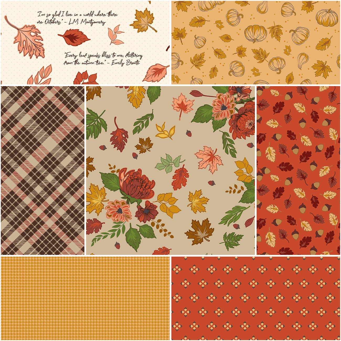 Cozy Autumn 1 Yard Bundle Palomino, 7 Pcs.