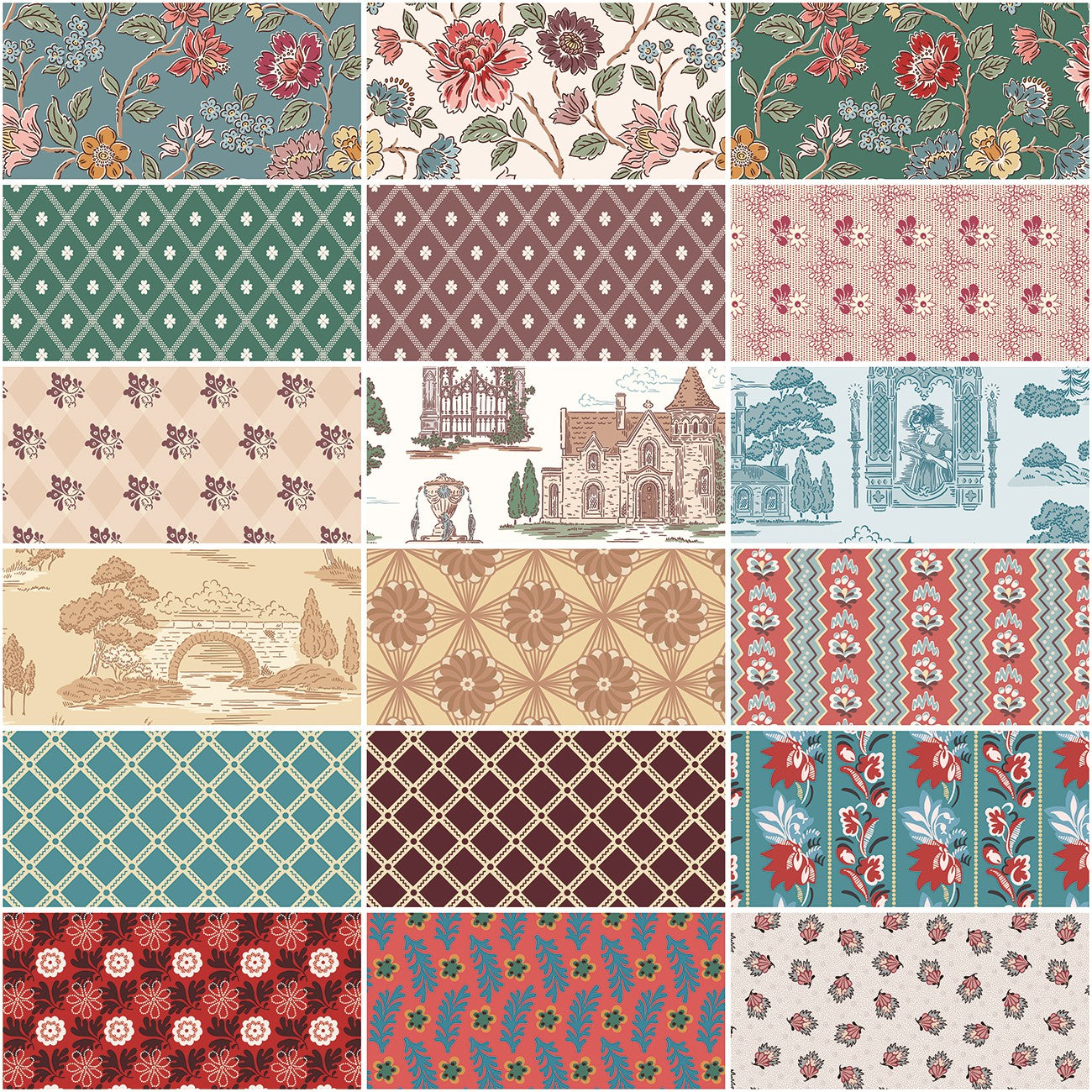 Northanger Abbey 1 Yard Bundle, 18 Pcs.