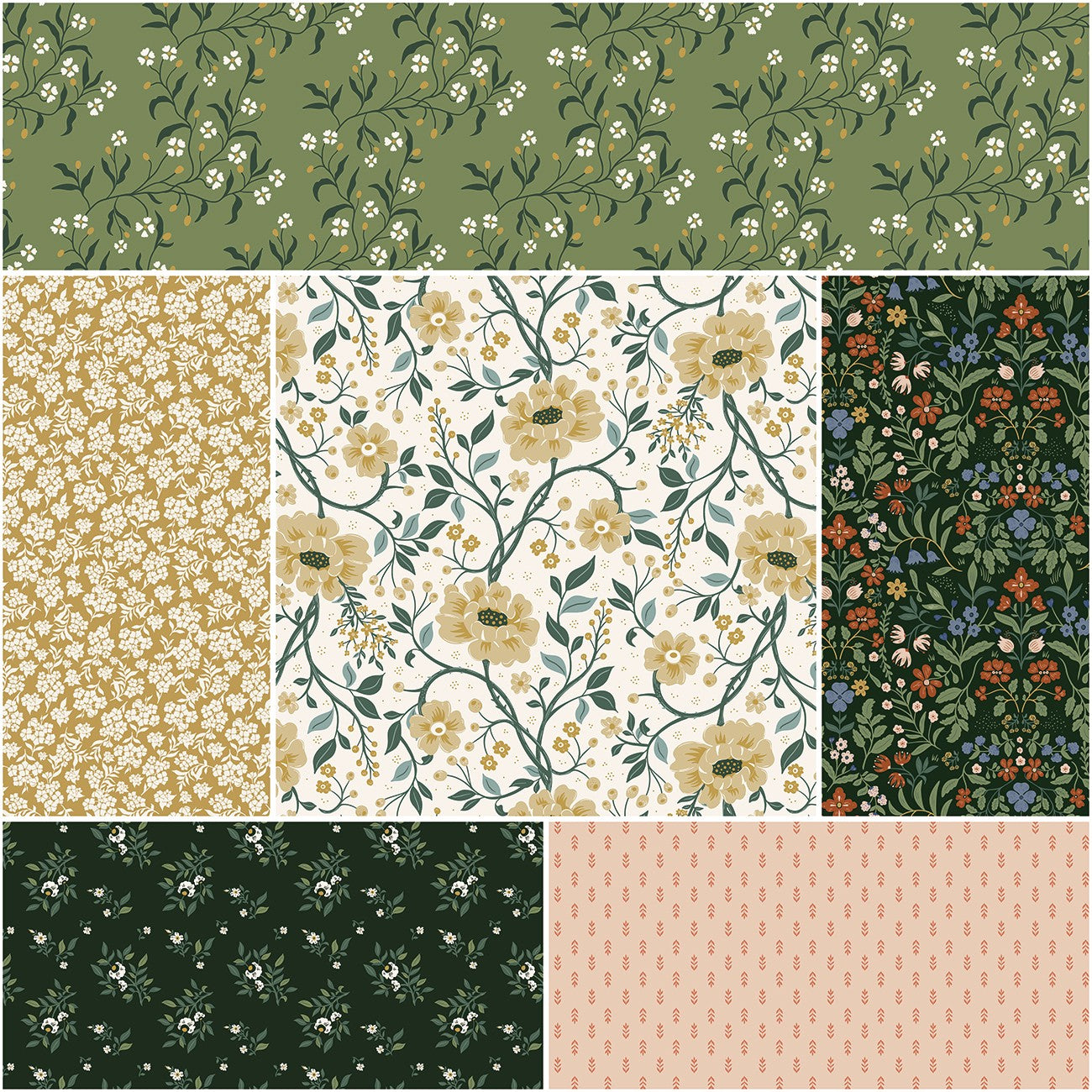 Before the Bloom 1 Yard Bundle Cream, 6 Pcs.