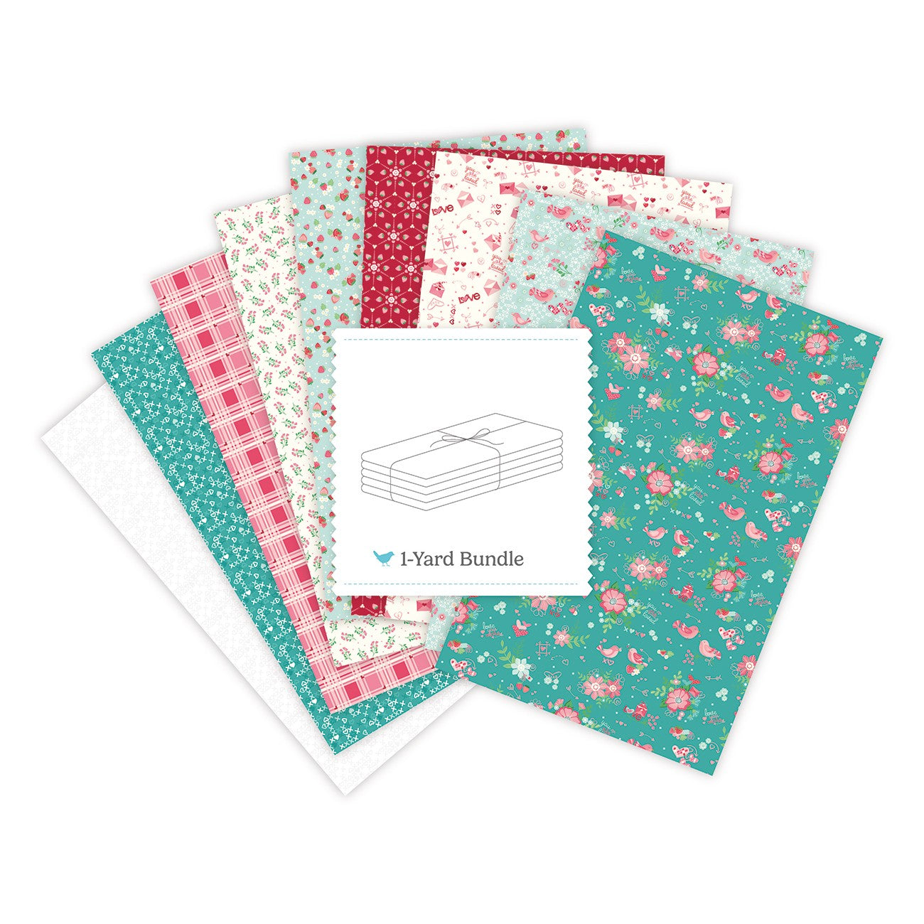 Bloom & Heart 1 Yard Bundle Cottage, 9 Pcs.