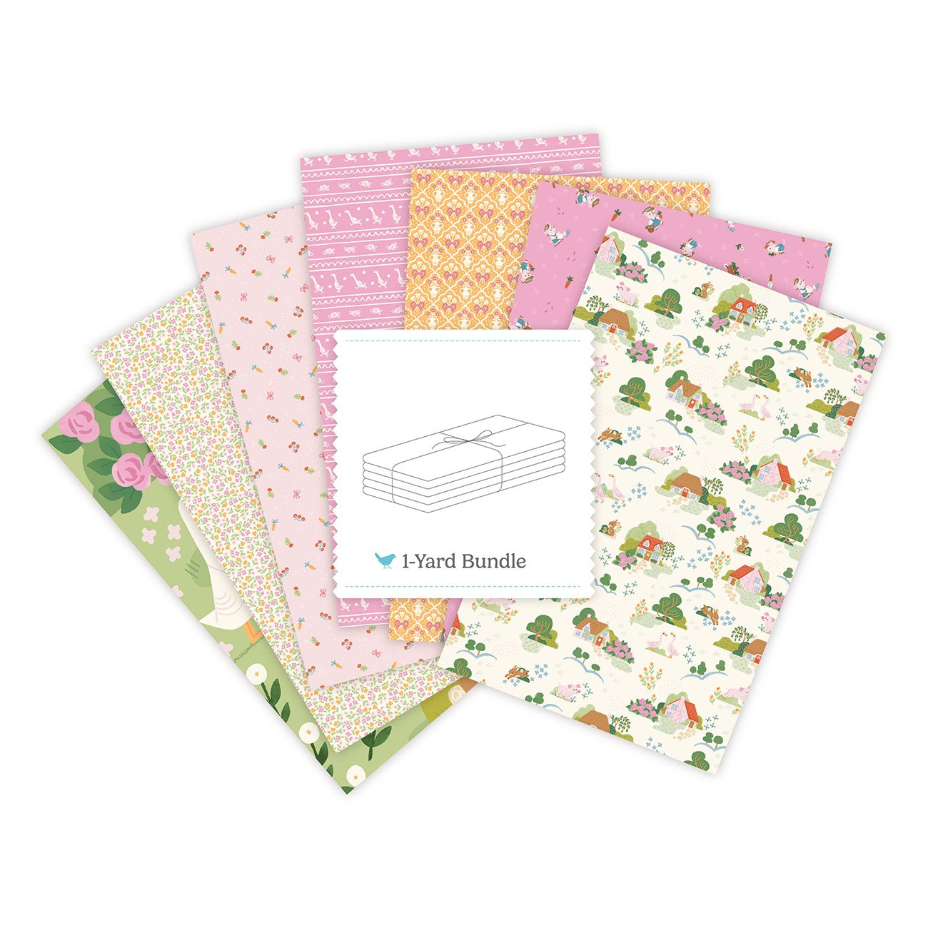 Countryside Dreams 1 Yard Bundle Vintage White, 7 Pcs.
