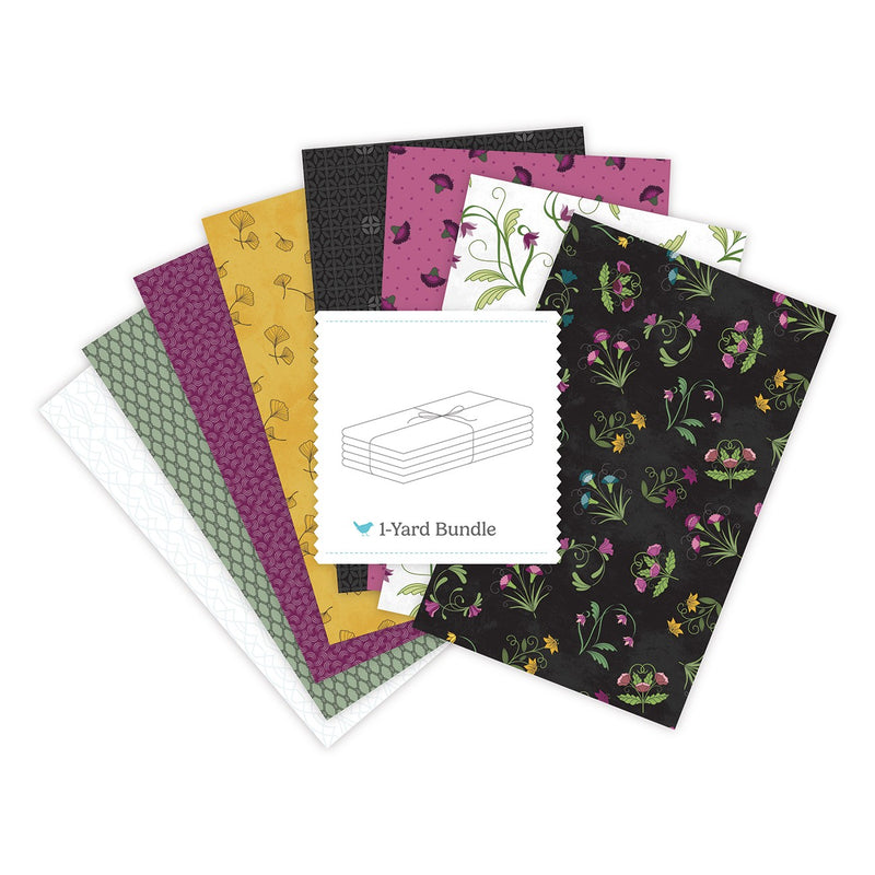 Amethyst & Ivy 1 Yard Bundle Black, 8 Pcs.