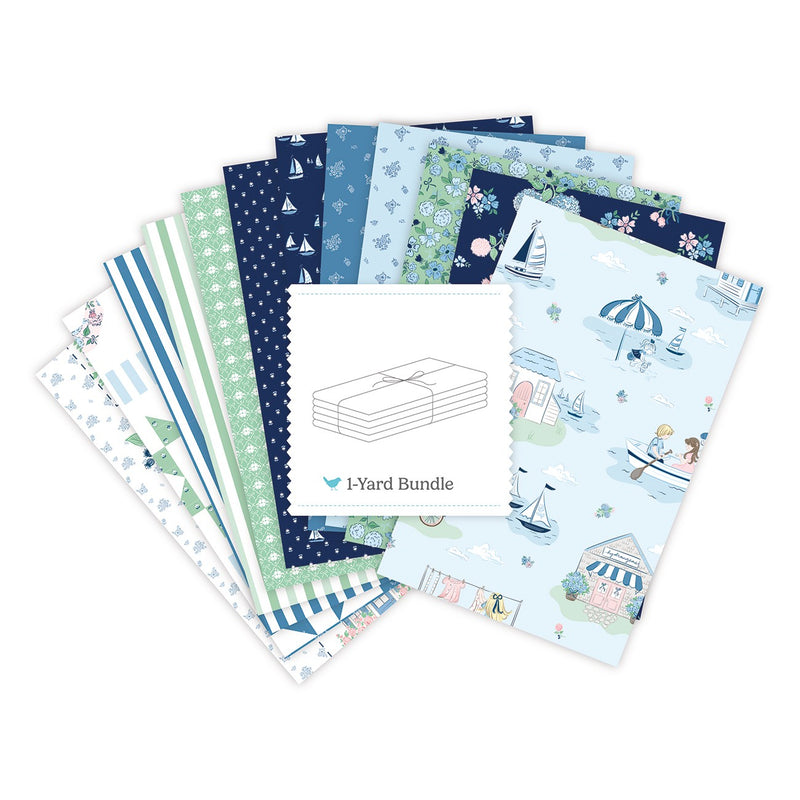 Coastal Dreams 1 Yard Bundle Blue, 12 Pcs.