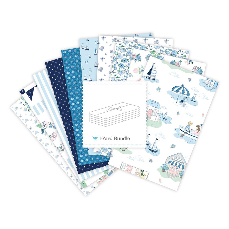 Coastal Dreams 1 Yard Bundle Wedgewood, 10 Pcs.