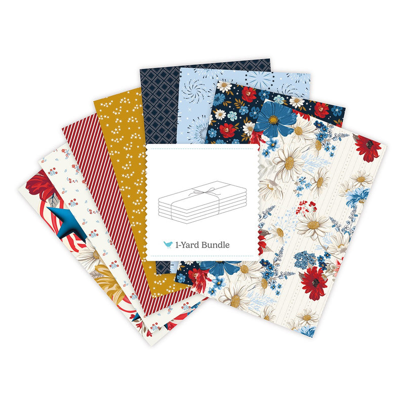 Patriotic Pride 1 Yard Bundle Cream, 8 Pcs.
