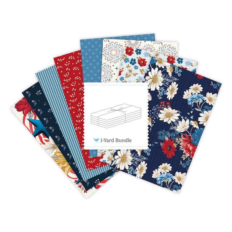 Patriotic Pride 1 Yard Bundle Navy, 8 Pcs.