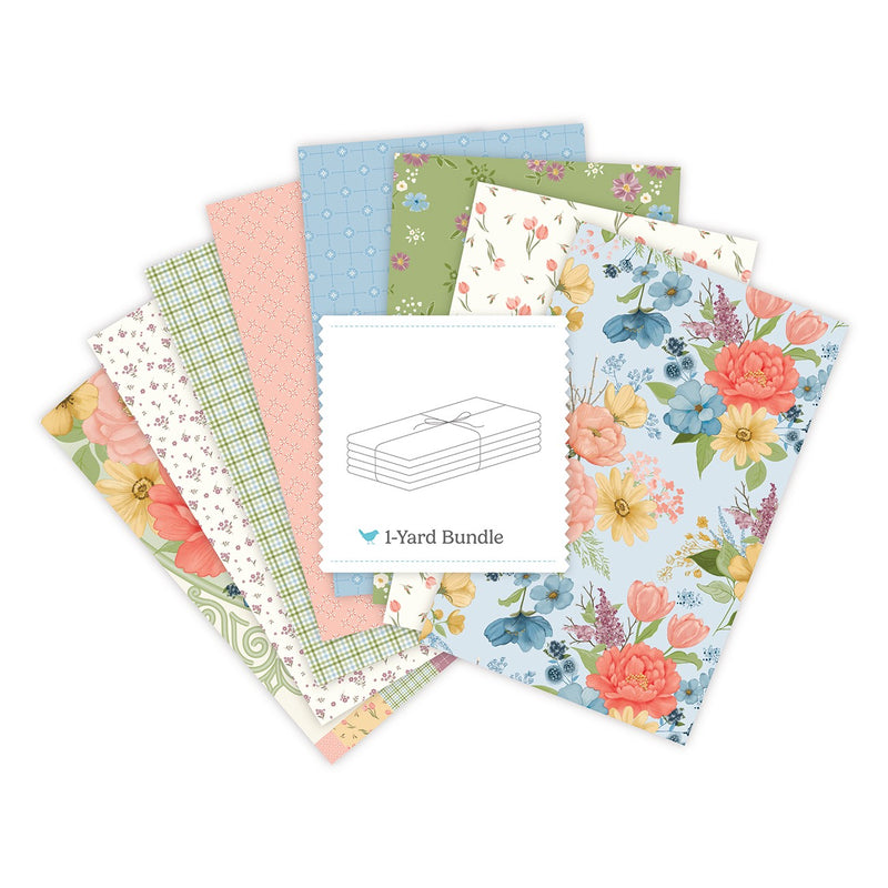 Promise of Spring 1 Yard Bundle Blue, 8 Pcs.