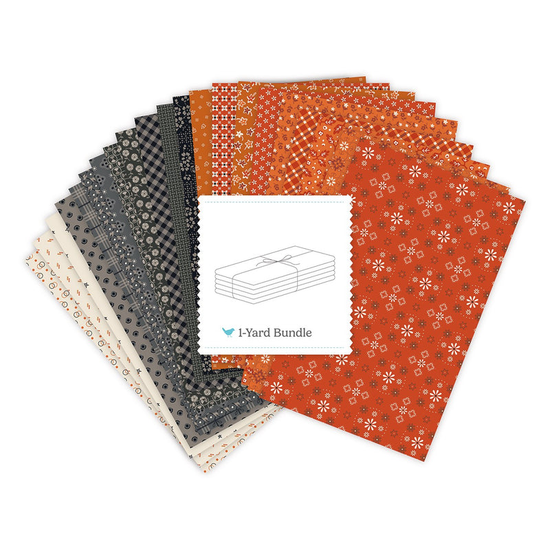 Pumpkin & Licorice 1 Yard Bundle, 21 Pcs.