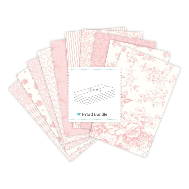 Rosewater Cottage 1 Yard Bundle Pink, 10 Pcs.