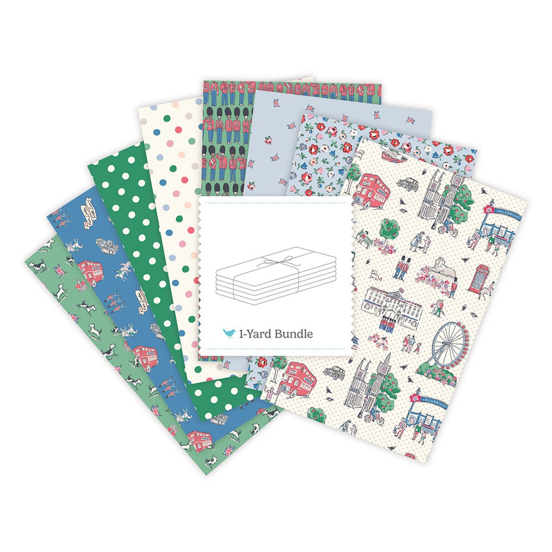 From London, With Love 1 Yard Bundle Cream, 8 Pcs.