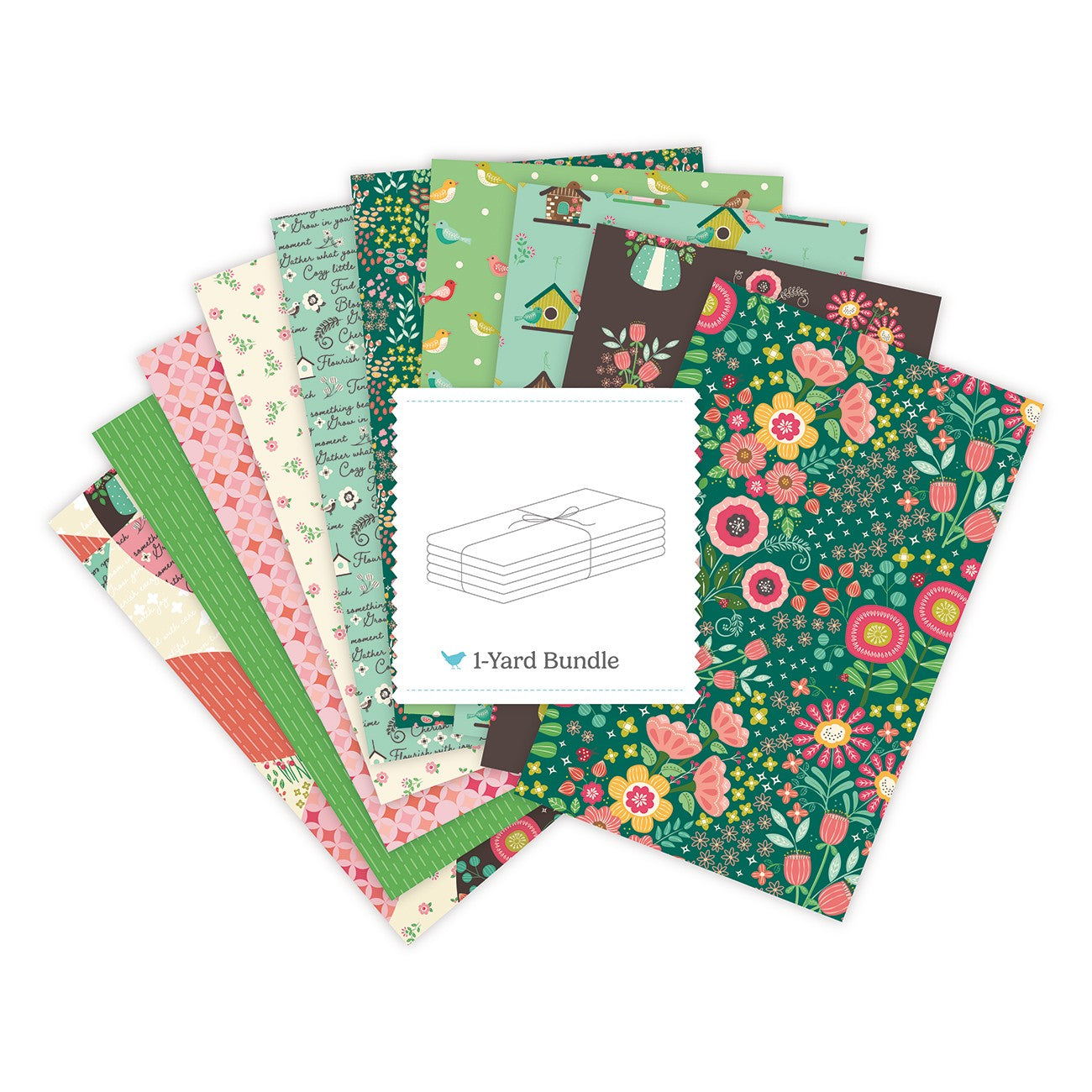 Aviary 1 Yard Bundle Jade, 10 Pcs.