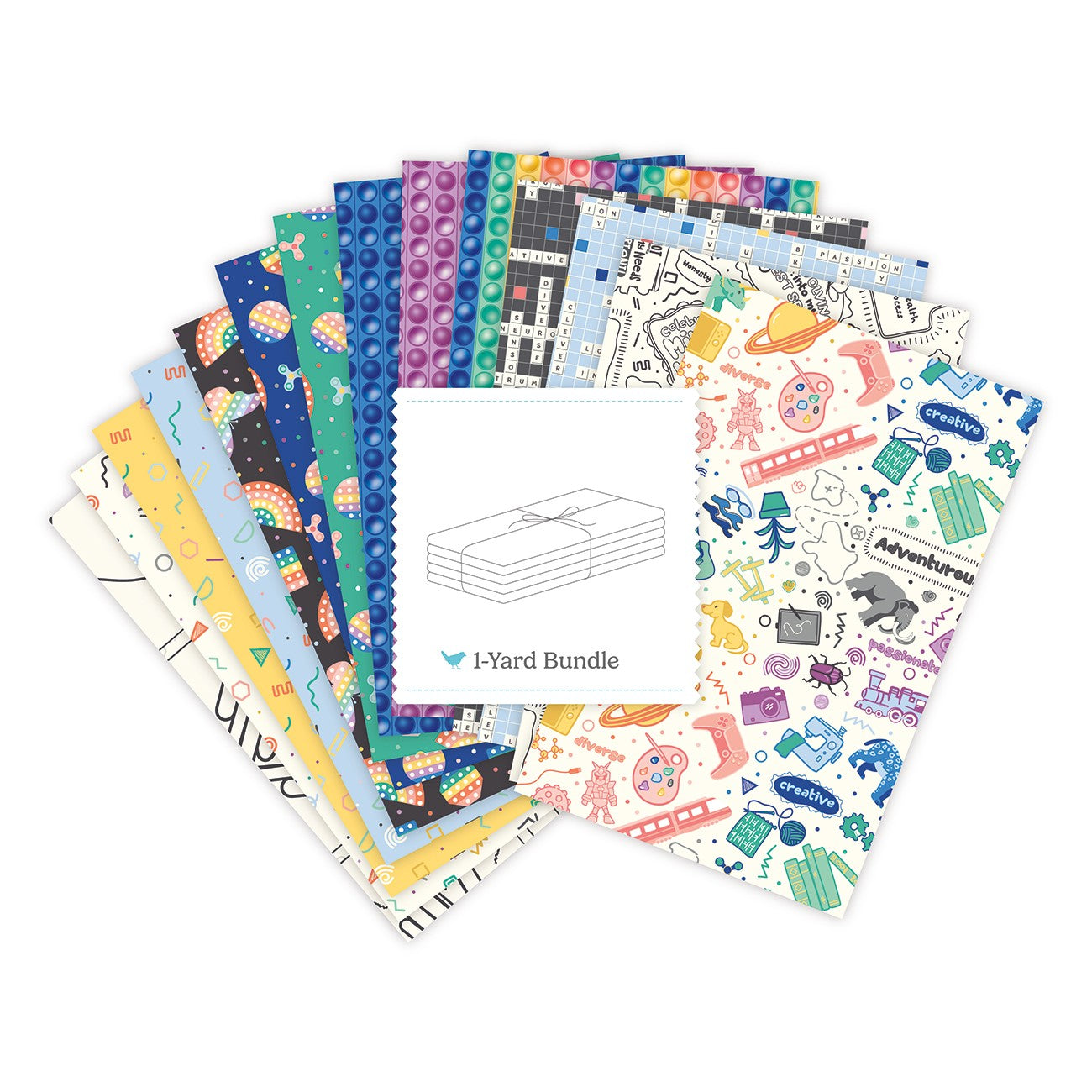 Celebrate Minds of All Kinds 1 Yard Bundle, 14 Pcs.