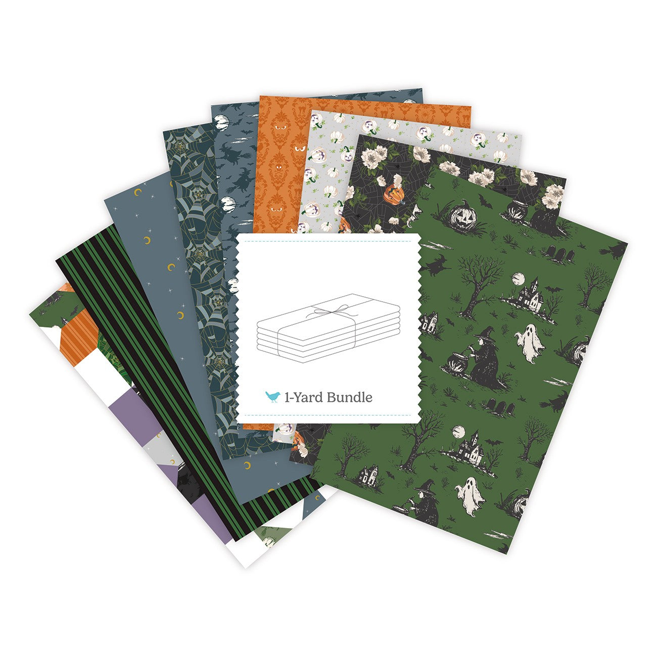 Cobweb Cottage 1 Yard Bundle Pickle, 9 Pcs.