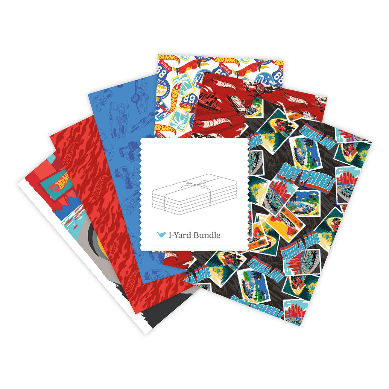 Hot Wheels™ Drive Around the World 1 Yard Bundle Black, 6 Pcs.