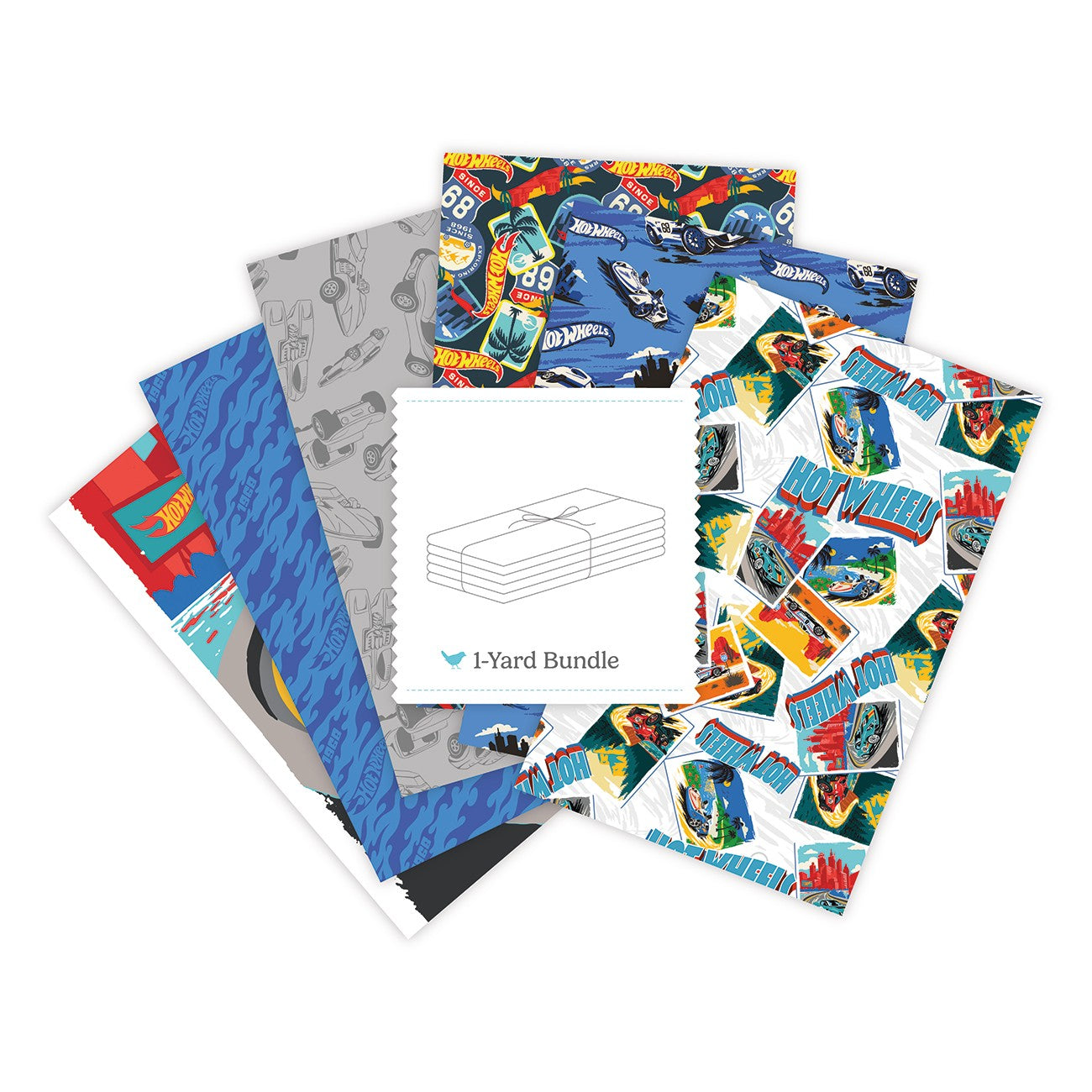Hot Wheels™ Drive Around the World 1 Yard Bundle White, 6 Pcs.