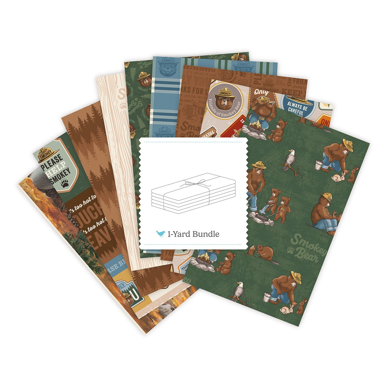 Keep It Green 1 Yard Bundle Green, 9 Pcs.