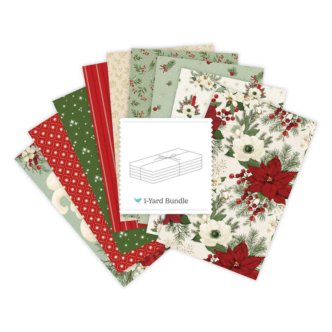 Peace on Earth 1 Yard Bundle Cream, 9 Pcs.