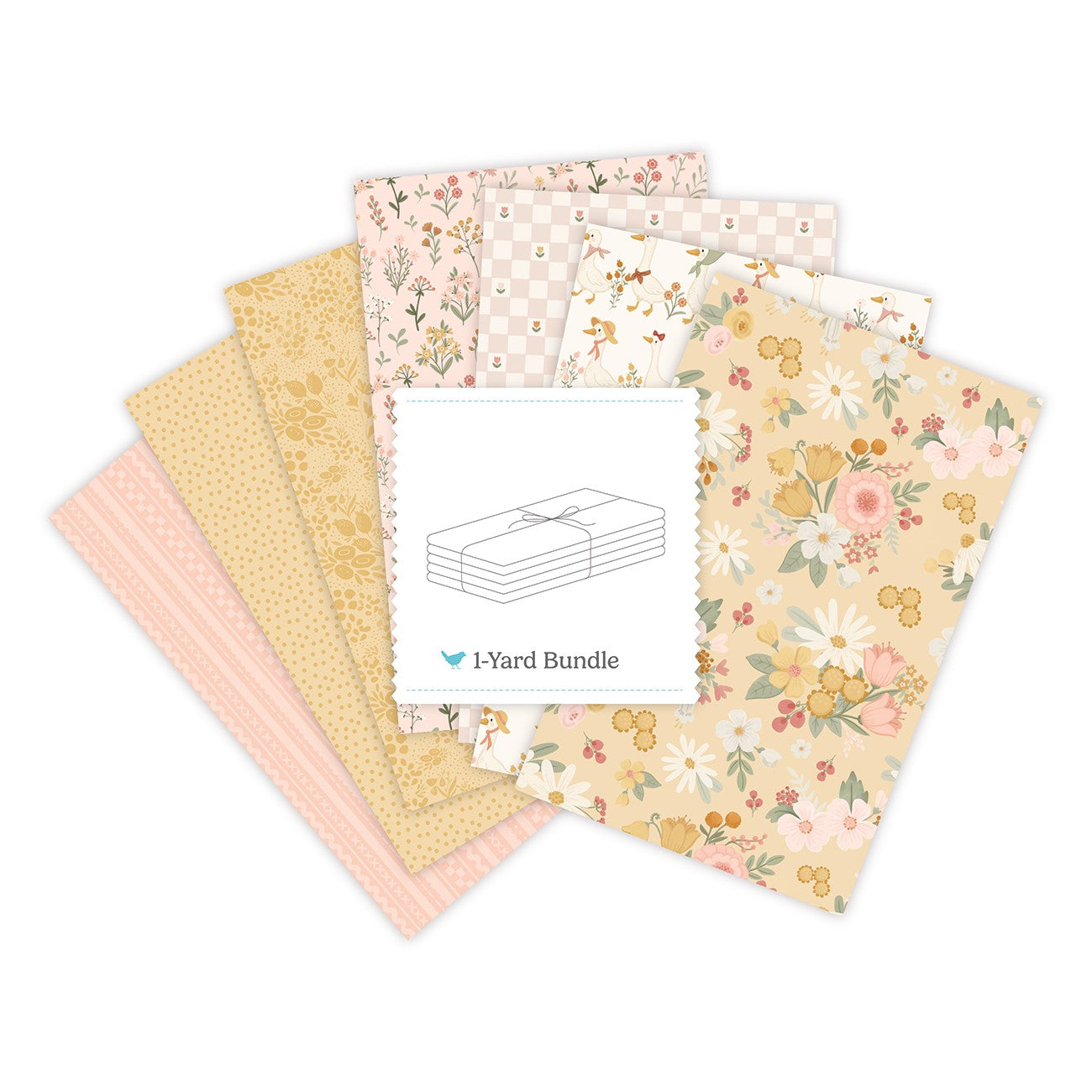 Silly Goose 1 Yard Bundle Yellow, 7 Pcs.