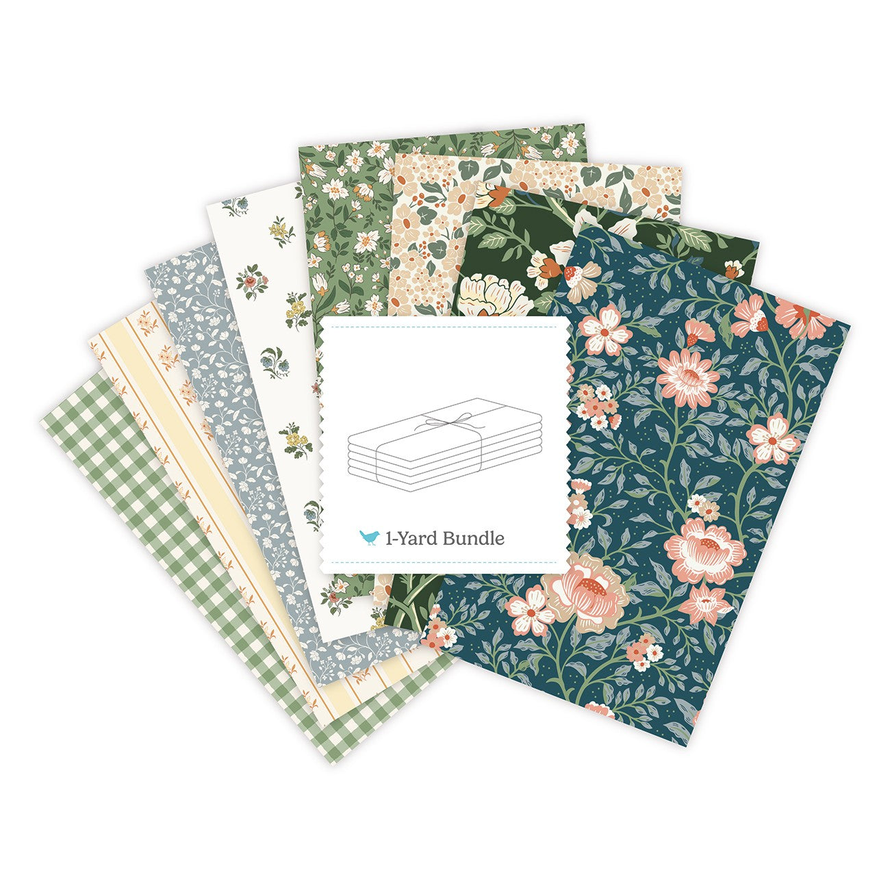 The Conservatory 1 Yard Bundle Blue, 8 Pcs.