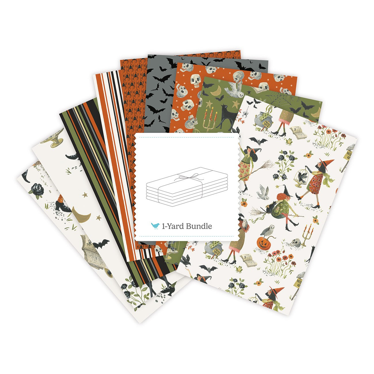 Witchy Vibes 1 Yard Bundle Ghost, 9 Pcs.