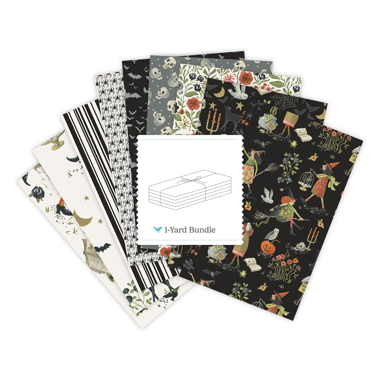 Witchy Vibes 1 Yard Bundle Raven, 9 Pcs.