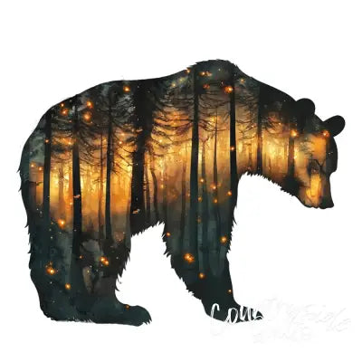 Double Exposure Woodland Animals Fabric Panel 14