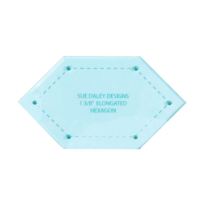 1-3/8in Elongated Hexagon Acrylic Template