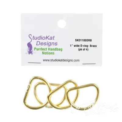 1in D-Ring Brass 4pk