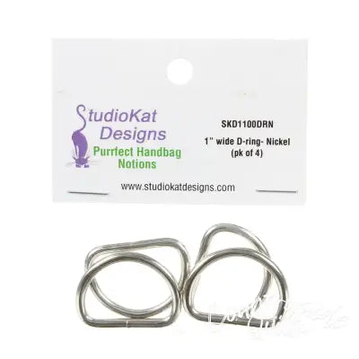 1in D-Ring Nickel 4pk