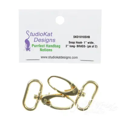 1in Snap Hook Brass 2pk
