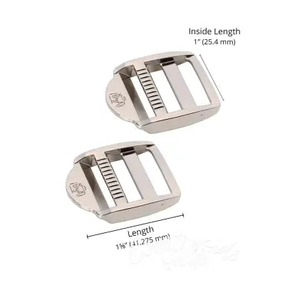 1in Strap Adjuster Nickel Set of Two