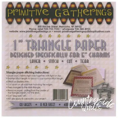 1in Triangle Paper-For Charms