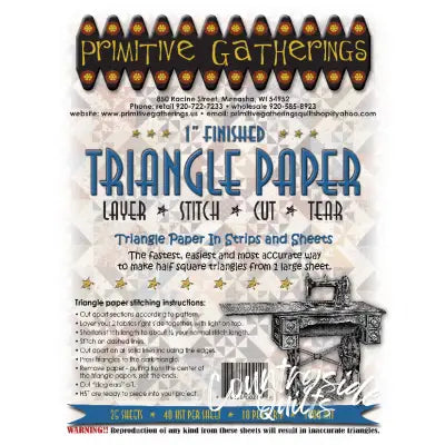 1in Triangle Paper