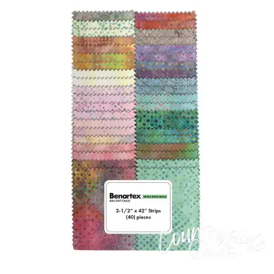 2-1/2in Strips, Bali Dot Craze, 40pcs/bundle