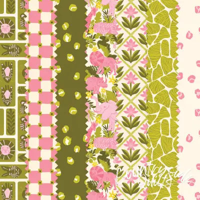 2-1/2in Strips Pink Safari, 40pcs/bundle