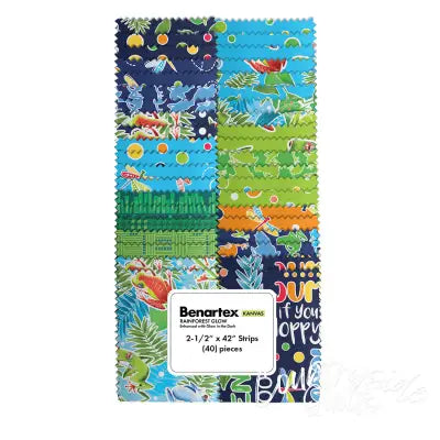 2-1/2in Strips, Rainforest Glow, 40pcs/bundle